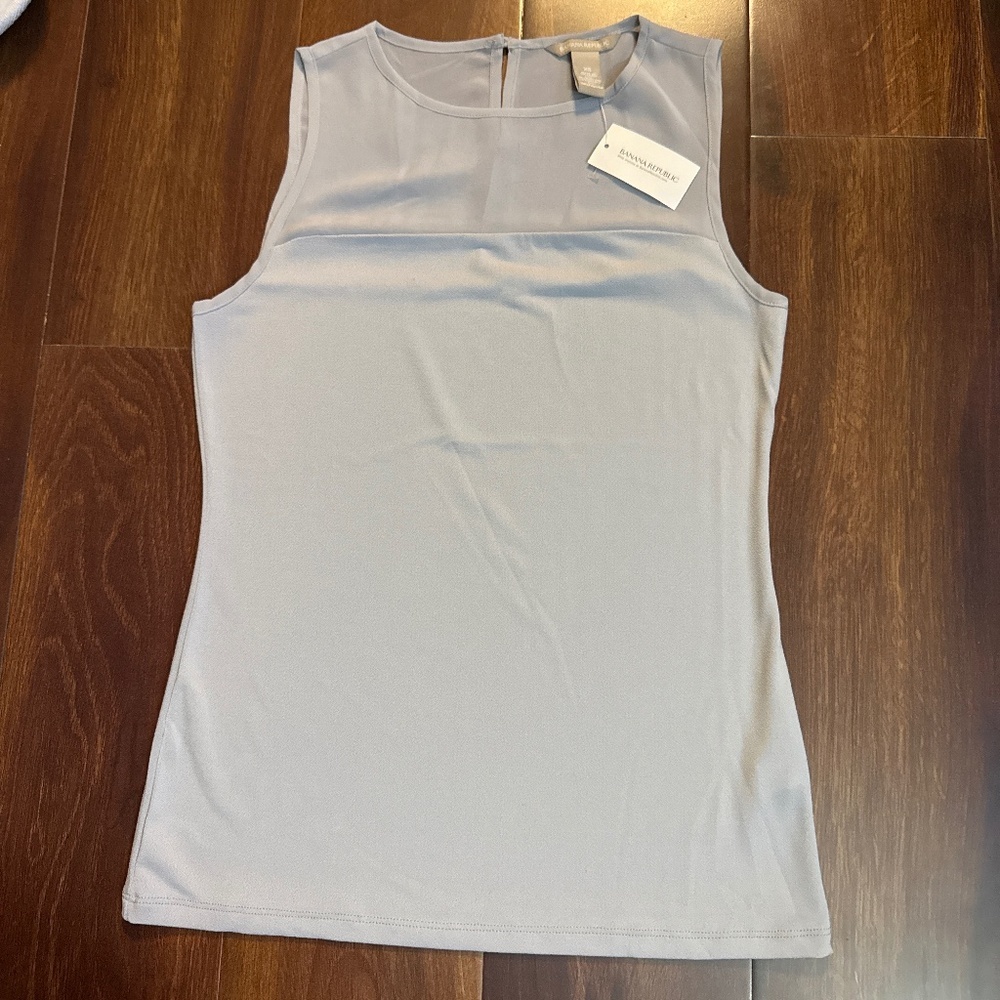 BANANA REPUBLIC Factory Sheer Sleeveless Blouse Size XS